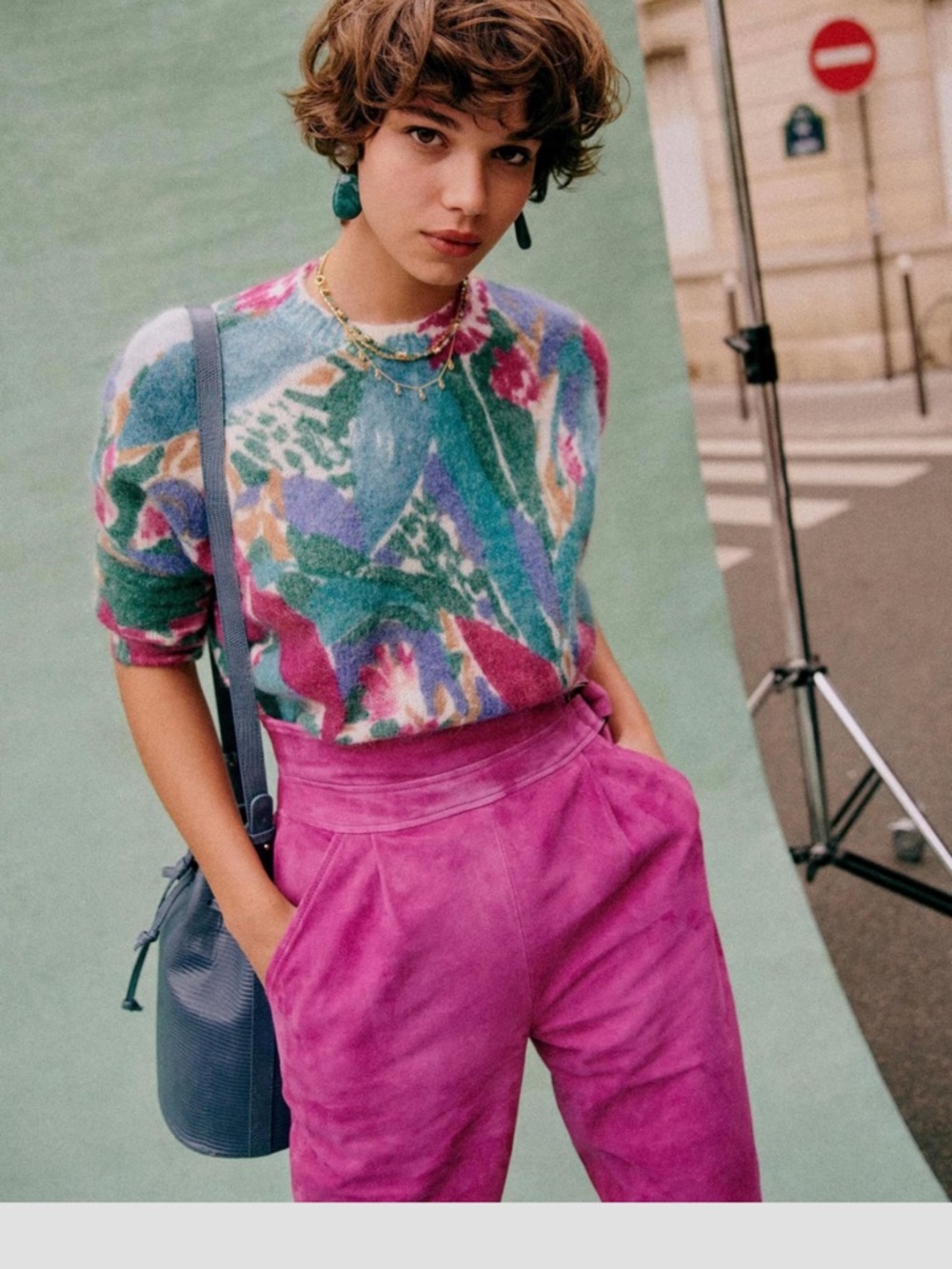 Sézane Ines Jumper Floral Multicolor Crewneck Sweater - Women - Picture 12 of 12